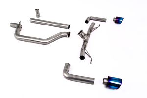  Race System (Loudest) - 80mm OPF/GPF Back System with Burnt/Blue Titanium GT-115 Trims