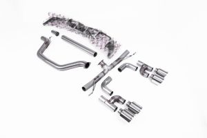  OPF/GPF Back - Golf R Style - Race (Loudest) with Polished GT-115 Tips