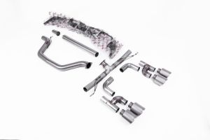  OPF/GPF Back - Golf R Style - Race (Loudest) with Titanium GT-115 Tips