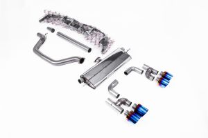  OPF/GPF Back - Golf R Style - Road+ (ECE Approval Coming Soon) with Burnt / Blue Titanium GT-115 Tips
