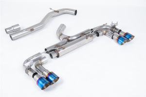  80mm Race System (Non-Resonated - Loudest) with GT-100 Burnt / Blue Titanium Trims