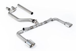  Race System (Loudest) - 80mm OPF/GPF Back System with OE+ Style Clubsport Oval Tips - NOTE - Requires Clubsport Rear Diffuser