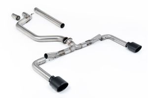  Race System (Loudest) - 80mm OPF/GPF Back System with OE+ Style Clubsport Cerakote Black Oval Tips - NOTE - Requires Clubsport Rear Diffuser