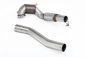 NO CEL / Check Engine Light - 94mm / 3.7inch ID Turbo Outlet to 80mm / 3.15inch Downpipe with 200CPSI HJS Cat - Fits with Milltek Cat Back System Only