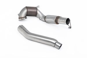  NO CEL / Check Engine Light - 94mm / 3.7inch ID Turbo Outlet to 80mm / 3.15inch Downpipe with 200CPSI HJS Cat - Fits with OE Cat Back System Only