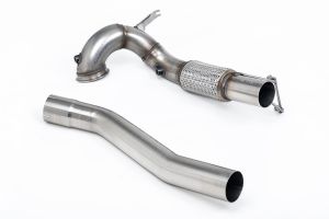  94mm / 3.7inch ID Turbo Outlet to 80mm / 3.15inch Downpipe with Decat - Fits with Milltek Cat Back System Only