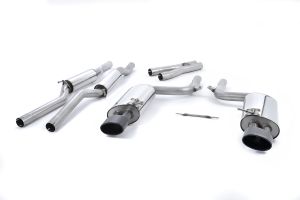 Milltek Sport Resonated. Including Satin Sheen Black Tips but excluding exhaust valves Audi RS4 B7 4.2 V8 Saloon‚ Avant and Cabriolet - V1 & ECE Systems