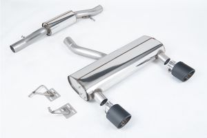 Milltek Sport  Resonated (quieter) with Carbon Fibre JET-115 Tips Audi  TT  3.2 V6 quattro Coupe & Roadster