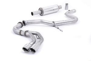 Milltek Sport Resonated (quieter). Polished Tips. EC-Approved Audi A3 2.0 TDI 184PS MQB 2WD (3 Door & Sportback Models)