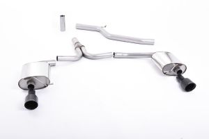 Milltek Sport Dual-outlet. Cerakote Black Tip. Audi A4 3.0 TDi B8 quattro Saloon and Avant