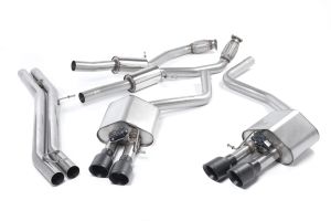 Milltek Sport  Resonated (quieter). Cerakote Black Tips - ECE Approved Audi  S8  D4 4.0 TFSI quattro Tiptronic