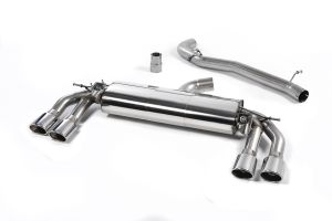 Milltek Sport  Non Res (louder) with Polished Oval Tips Audi  TT Mk3  TTS 2.0TFSI Quattro (Non-OPF/GPF Models)