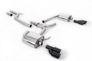Milltek Sport Cerakote Black Quad Outlet. Requires S4 3.0T lower spoiler and detailing strip Audi A4 2.0 TDi B8 140PS / 177PS 2WD Saloon and Avant (S line models only)