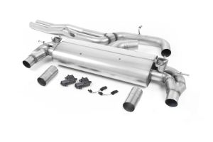 Milltek Sport Cat Back Non-Resonated with Polished Oval Trims Audi RS3 Saloon / Sedan 400PS (8V MQB) - Non-OPF/GPF Models