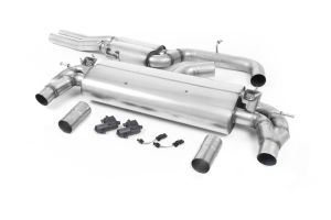 Milltek Sport Cat Back Resonated (EC Approved) with Titanium Oval Trims Audi RS3 Saloon / Sedan 400PS (8V MQB) - Non-OPF/GPF Models