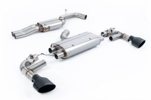 Milltek Sport  80mm Resonated Cat Back with Cerakote Black Trims - EC Approval Coming Soon (Awaiting Testing) Audi  TT Mk3  TTRS 2.5TFSI Quattro (Non-OPF/GPF Models)