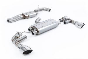 Milltek Sport  80mm Resonated Cat Back with Polished Trims - EC Approval Coming Soon (Awaiting Testing) Audi  TT Mk3  TTRS 2.5TFSI Quattro (Non-OPF/GPF Models)