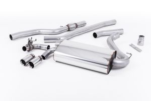 Milltek Sport  OE-style twin-outlet. Non-resonated (louder). Polished tips BMW  4 Series  F32 428i Coupé (Manual Gearbox‚ without Tow Bar‚ None xDrive & N20 Engine Only)