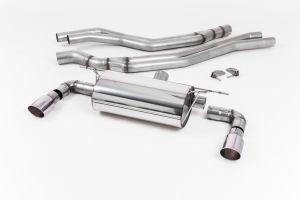 Milltek Sport  Cat Back Resonated with Polished GT-90 Trims (EC Approval Coming Soon) BMW  1 Series  M140i 3 & 5 Door (F20 & F21 LCI‚ Non-OPF & None xDrive)