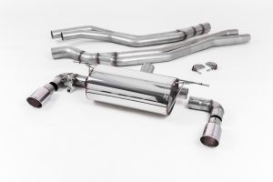 Milltek Sport  Cat Back Race Non-Resonated with Polished GT-90 Trims BMW  1 Series  M140i 3 & 5 Door (F20 & F21 LCI‚ Non-OPF & None xDrive)