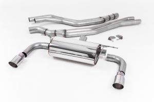 Milltek Sport  Cat Back Resonated with Polished GT-90 Trims BMW  2 Series  M240i Coupe (F22 LCI‚ Non-OPF & None xDrive)