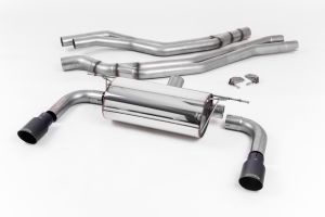 Milltek Sport  Cat Back Resonated with Cerakote Black GT-90 Trims BMW  2 Series  M240i Coupe (F22 LCI‚ Non-OPF & None xDrive)