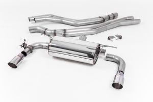 Milltek Sport  Cat Back Non-Resonated Race with Polished GT-90 Trims BMW  2 Series  M240i Coupe (F22 LCI‚ Non-OPF & None xDrive)