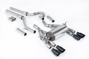 Milltek Sport  Equal Length (Loudest) Cerakote Black Tips - OE System requires cutting BMW  3 Series  F80 M3 & M3 Competition Saloon (Non OPF/GPF Models Only)