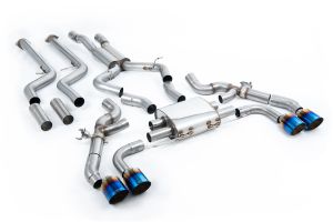 Milltek Sport  Primary Cat back with GT-115 Burnt / Blue Titanium Trims BMW  X3  X3M / X3M Comp (G01) 3.0 (ROW & North American S58 Engine - LCI only) (2022 and Later)