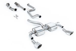 Milltek Sport  Non-resonated (louder). Requires a Stage 2 ECU remap Ford  Focus  MK2 RS 2.5T 305PS