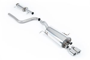 Milltek Sport  Resonated (quieter) with Polished Tips. EC-Approved Ford  Fiesta  Mk7/Mk7.5 ST 1.6 litre EcoBoost 182PS & ST200