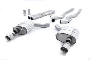 Milltek Sport  Dual Outlet Non Res (Louder) with Polished GT-100 Tips Ford  Mustang  5.0 V8 GT (Fastback)