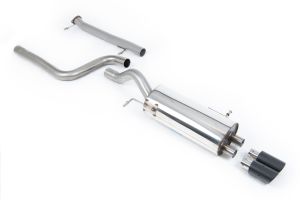 Milltek Sport  Race system. Non-resonated (louder) with Carbon Jet-80 Ford  Fiesta  Mk7/Mk7.5 ST 1.6 litre EcoBoost 182PS & ST200