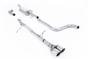 Milltek Sport  Non Res (Louder) Cat Back with Twin GT-90 Polished Trims - Required Fiesta ST Valance Ford  Fiesta  Mk8 1.0T EcoBoost ST-Line 3 & 5 Door (Non-OPF/GPF Models Only)