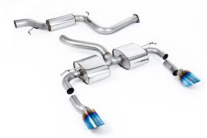 Milltek Sport  Resonated (quieter) with GT-115 Burnt Titanium Trims Ford  Focus  MK2 RS 2.5T 305PS