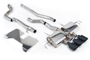 Milltek Sport  Non Resonated (Loudest) Valved Catback with GT-115 Cerakote Black Trims Honda / Acura  Civic  Type R FL5 2.0 i-VTEC (Both OPF/GPF & Non OPF/GPF Models)