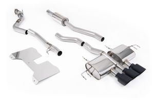 Milltek Sport  Part Resonated (Road+) NON VALVED Catback with GT-115 Cerakote Black Trims Honda / Acura  Civic  Type R FL5 2.0 i-VTEC (Both OPF/GPF & Non OPF/GPF Models)