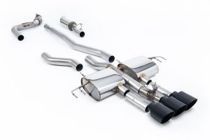 Milltek Sport  Cat Back Part-Resonated (Mid Volume Level) with 3 x GT-115 Cerakote Black Trims Honda / Acura  Integra  Type S (DE5) 2.0 Turbo 320hp