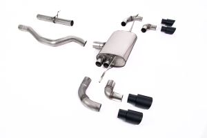 Milltek Sport  OPF/GPF Back System Non Resonated (Louder) with GT-90 Cerakote Black Trims Land Rover / Range Rover  Defender  90 2.0 I4 P300 & P400e (OPF/GPF and Non-OPF/GPF Equipped Vehicle Compatible)