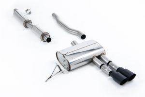 Milltek Sport  Resonated Cerakote Black Tips New Mini  Mk3  (F55) Mini Cooper S 2.0 Turbo - 5 Door Hatch (ROW/NA Models)