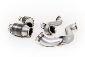 Milltek Sport  Replaces OE Primary and Secondary Cats‚ Requires Gearbox Removal for Fitting - Fits with OE Cat Back Mercedes  C-Class  C63 & C63 S (W205) Saloon 4.0 Bi-Turbo V8 (Non-GPF Equipped Models Only)