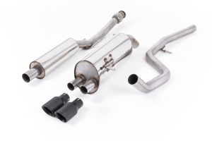 Milltek Sport  Resonated (quieter). Cerakote Black Tips. EC-Approved Peugeot 208  GTi 1.6