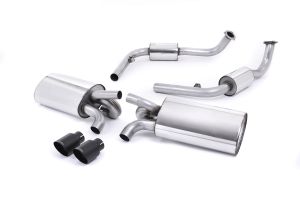 Milltek Sport  Reesonated (quieter). Ceramic Black Tips Porsche  Boxster  S 3.4 987 Gen2
