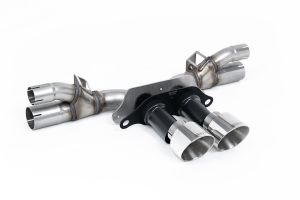 Milltek Sport  Rear Silencer Bypass - Works with OE Valved Side Silencers - GT-100 Polished Trims Porsche 911  991.2 GT3 & GT3 RS